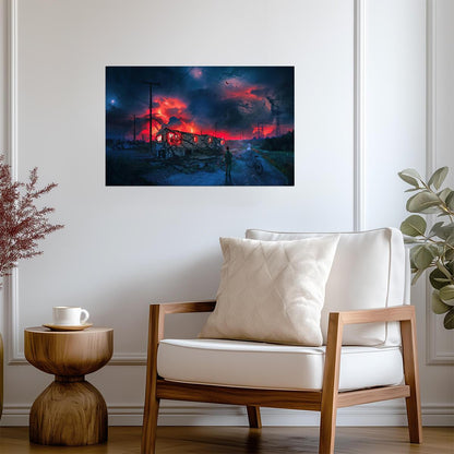 Stranger Things Will Byers | Red Storm & Upside Down Rift | Sci-Fi Horror Poster - Movies & TV Poster
