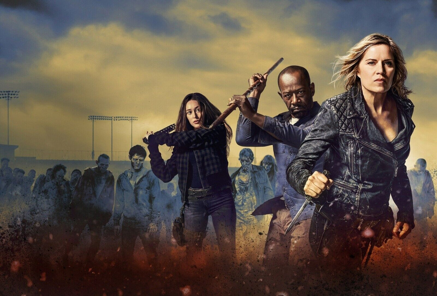Fear The Walking Dead Cast | Morgan Jones & Alicia Clark | Zombie Spin-off Poster - Movies & TV Poster