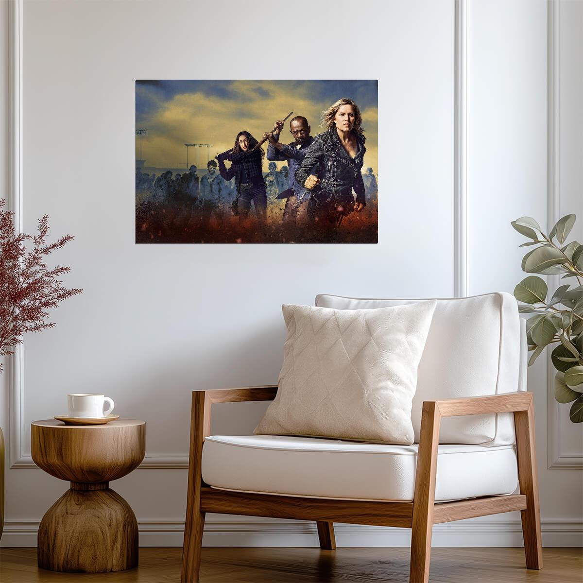 Fear The Walking Dead Cast | Morgan Jones & Alicia Clark | Zombie Spin-off Poster - Movies & TV Poster