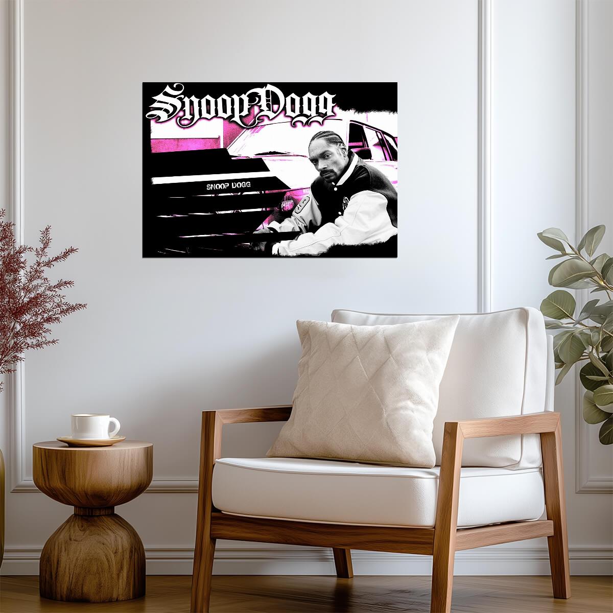 Snoop Dogg 90s Style | Black and White Hip Hop Portrait | Rap Legend Poster - Music Poster