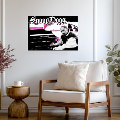 Snoop Dogg 90s Style | Black and White Hip Hop Portrait | Rap Legend Poster - Music Poster