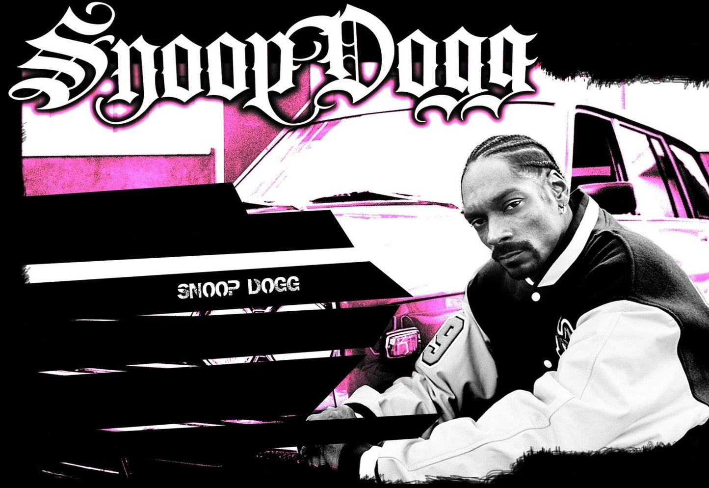 Snoop Dogg 90s Style | Black and White Hip Hop Portrait | Rap Legend Poster - Music Poster
