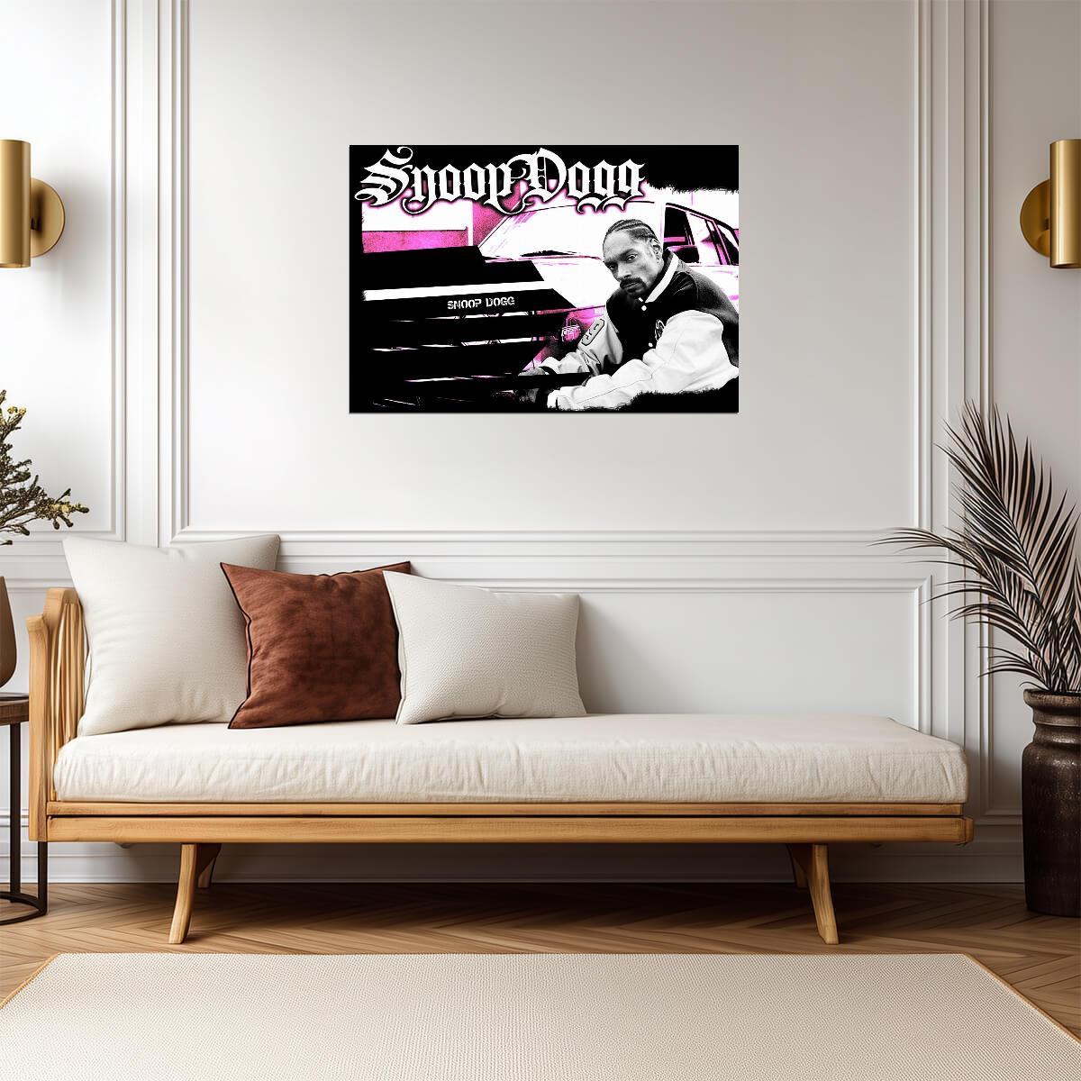 Snoop Dogg 90s Style | Black and White Hip Hop Portrait | Rap Legend Poster - Music Poster
