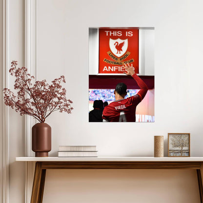 Virgil van Dijk Liverpool FC This is Anfield | Soccer Poster | Football Legend Wall Art - Sports Poster