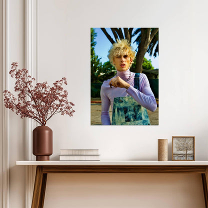 Machine Gun Kelly Purple Turtleneck | MGK Portrait Photo | Pop Punk Poster - Music Poster