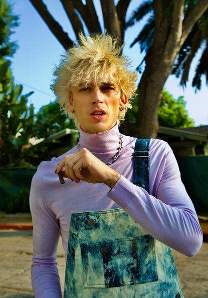 Machine Gun Kelly Purple Turtleneck | MGK Portrait Photo | Pop Punk Poster - Music Poster
