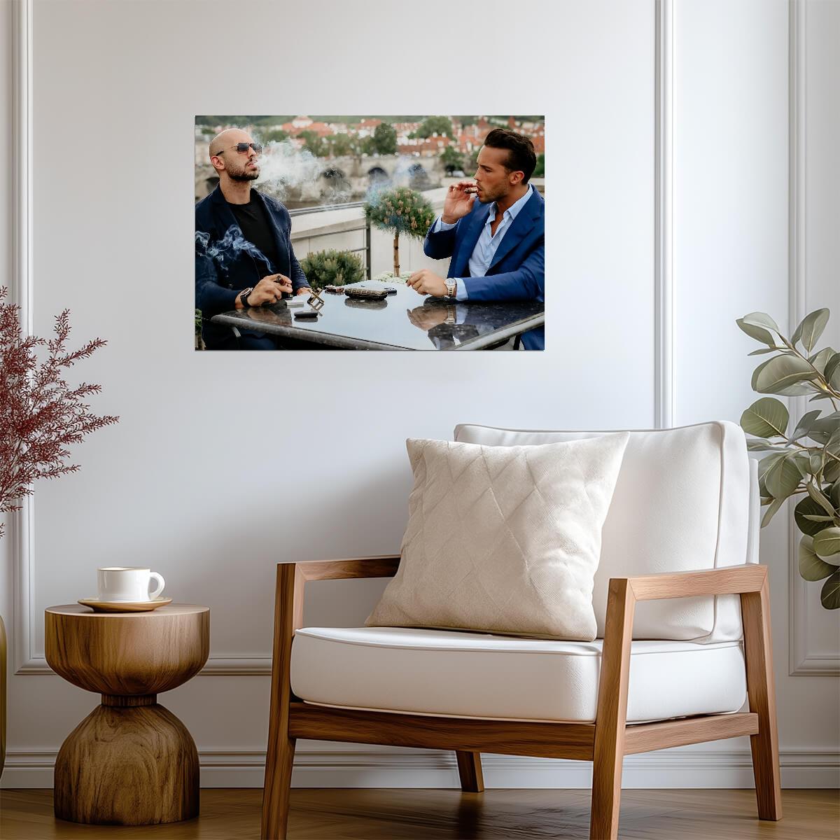 Andrew Tate & Tristan Tate Smoking Cigars | The Tate Brothers Poster | Modern Lifestyle Art - Celebrities Poster