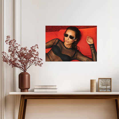Miley Cyrus Sunglasses Portrait | Fashion Photography Print | Pop Star Poster - Music Poster