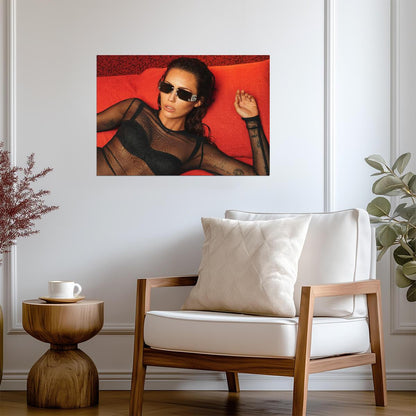 Miley Cyrus Sunglasses Portrait | Fashion Photography Print | Pop Star Poster - Music Poster