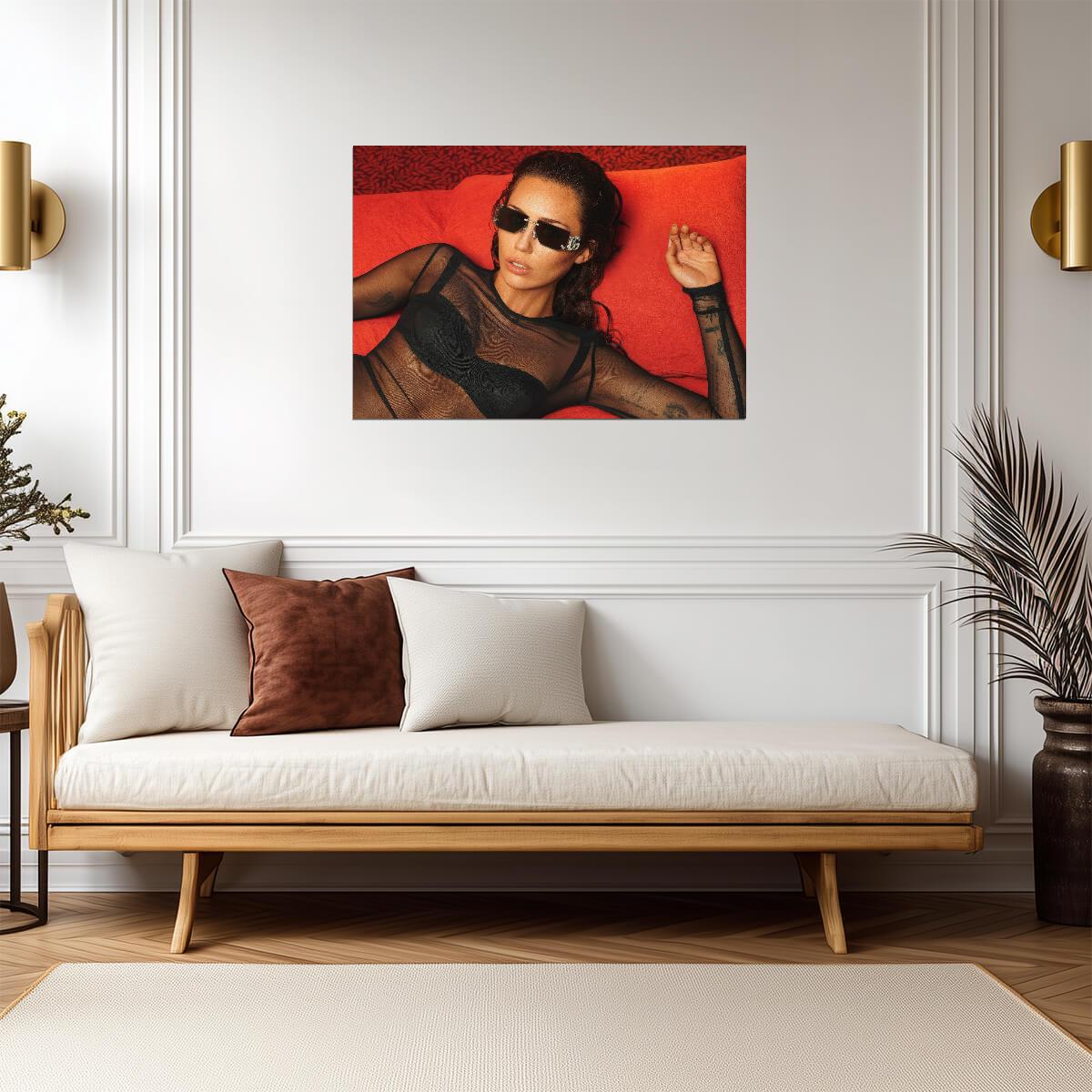 Miley Cyrus Sunglasses Portrait | Fashion Photography Print | Pop Star Poster - Music Poster