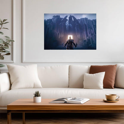 God of War Ragnarök Kratos Before Valhalla Gate | Norse Realm Poster | Adventure Game Scenery - Video Games Poster