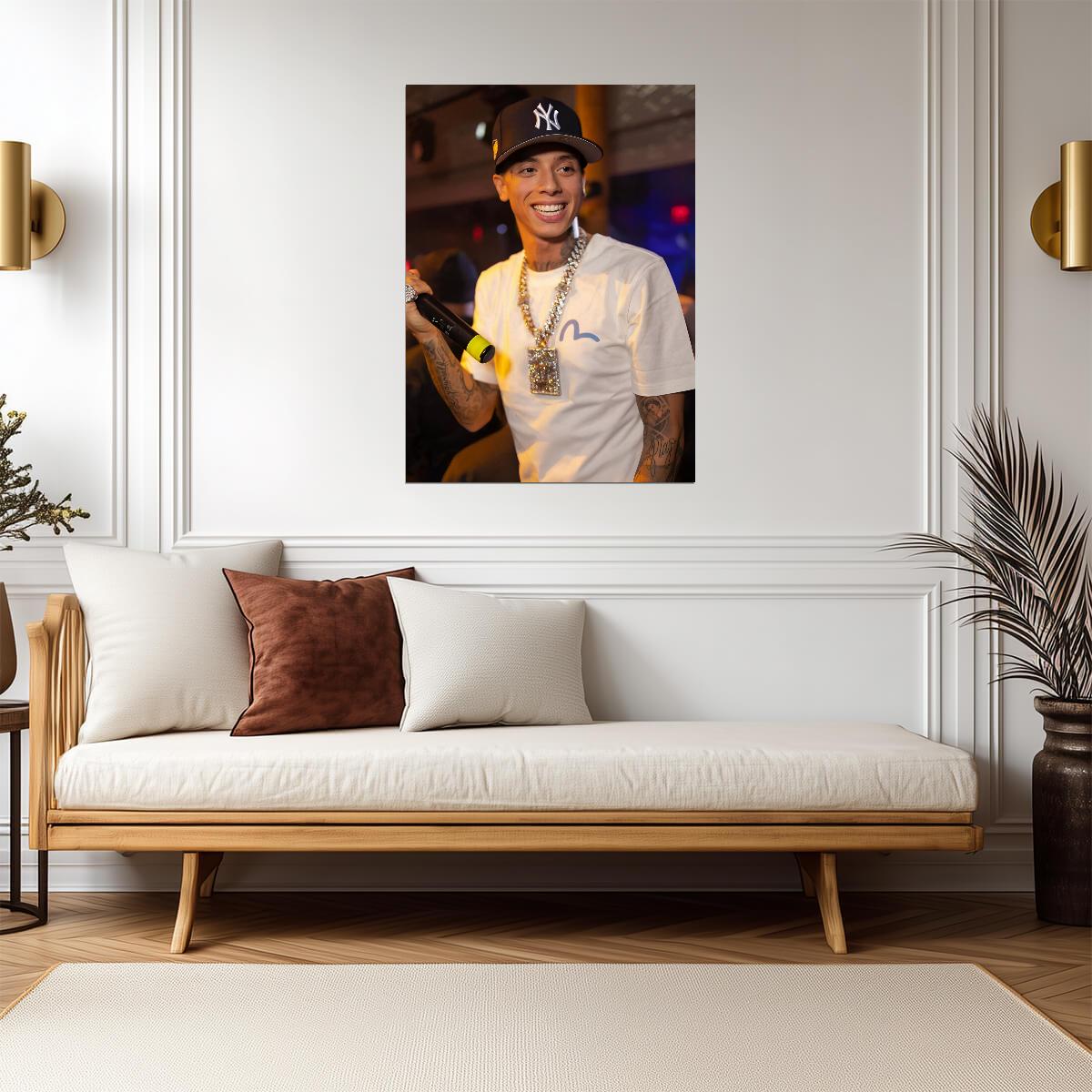 Central Cee Smiling Portrait | NY Cap Live Appearance Poster | Hip Hop Star Wall Art - Music Poster