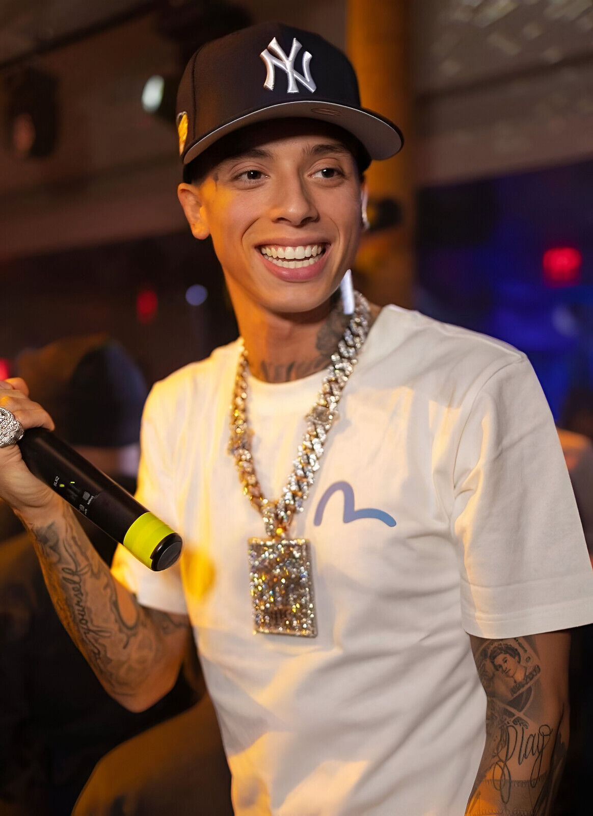 Central Cee Smiling Portrait | NY Cap Live Appearance Poster | Hip Hop Star Wall Art - Music Poster