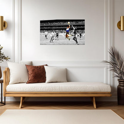 Diego Maradona The Hand of God | 1986 World Cup Soccer Poster | Argentina Football Legend Art - Sports Poster