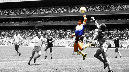 Diego Maradona The Hand of God | 1986 World Cup Soccer Poster | Argentina Football Legend Art - Sports Poster