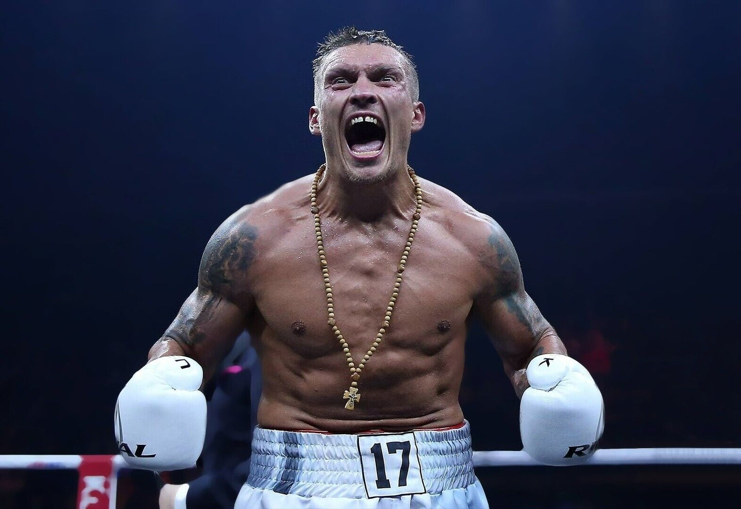 Oleksandr Usyk Celebration | Boxing Champion Poster | Combat Sports Art - Sports Poster