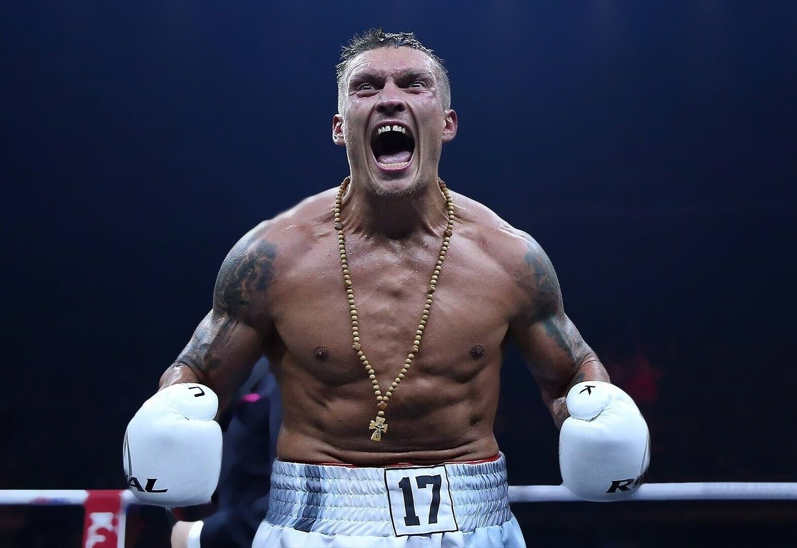 Oleksandr Usyk Celebration | Boxing Champion Poster | Combat Sports Art - Sports Poster
