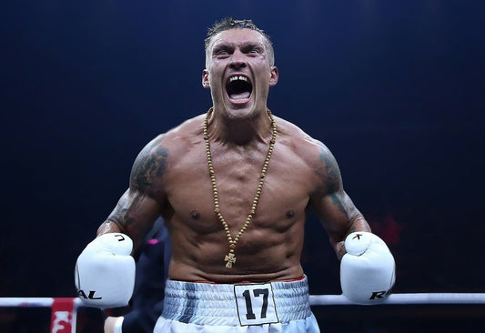 Oleksandr Usyk Celebration | Boxing Champion Poster | Combat Sports Art - Sports Poster