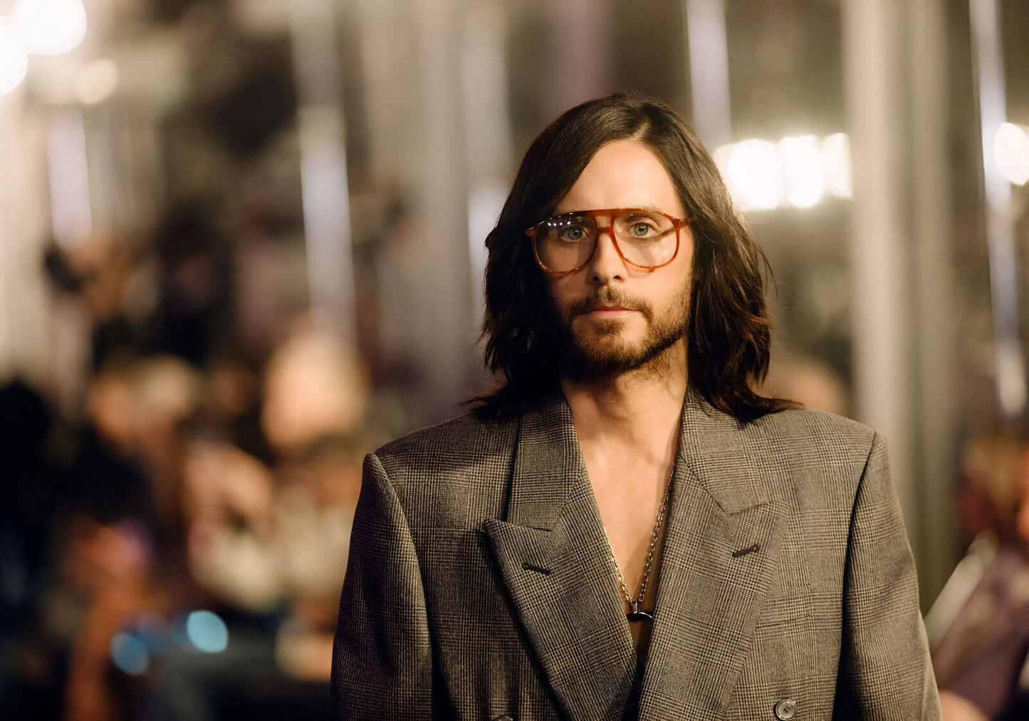 Jared Leto Portrait in Glasses | Modern Celebrity Wall Art | Music and Movie Star Poster - Music Poster