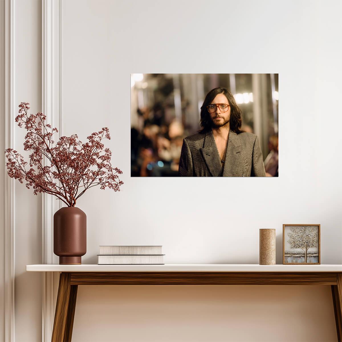 Jared Leto Portrait in Glasses | Modern Celebrity Wall Art | Music and Movie Star Poster - Music Poster