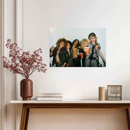 Guns N Roses Classic Lineup | Vintage 80s Rock Band Photo | Hard Rock Music Legend Poster - Music Poster