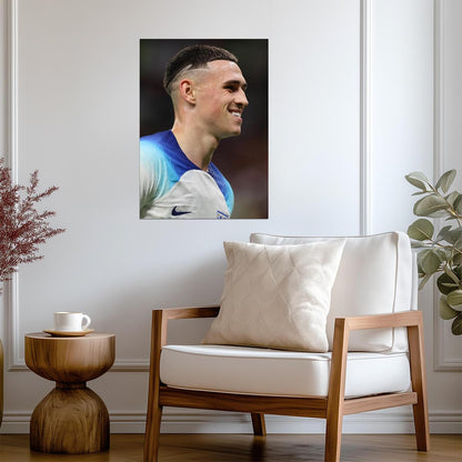 Phil Foden England National Team | Soccer Star Poster | Sports Wall Art - Sports Poster