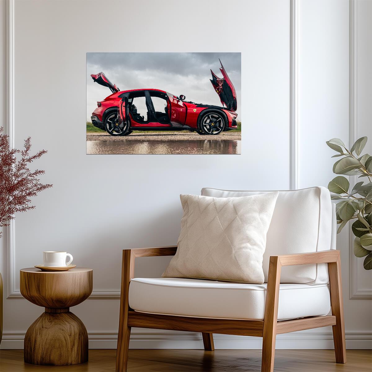 Ferrari Purosangue | Red Italian Super SUV Poster | Welcome Doors Open Display - Cars Poster
