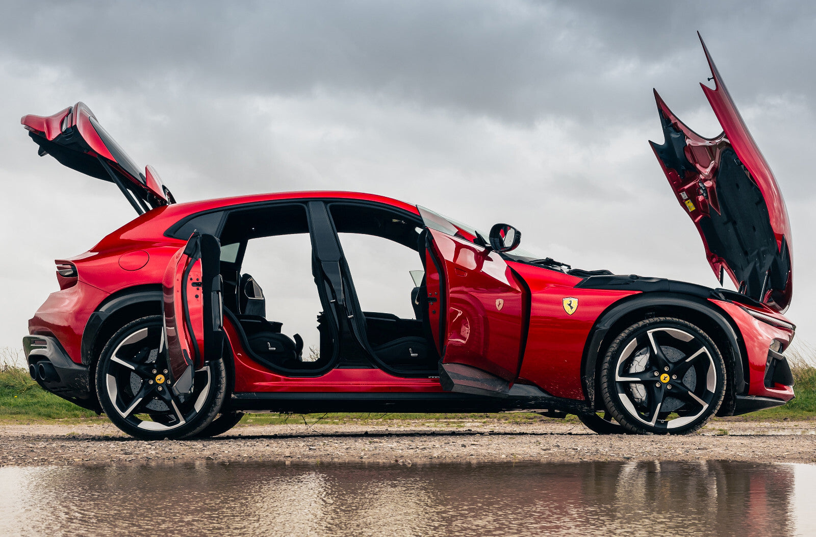 Ferrari Purosangue | Red Italian Super SUV Poster | Welcome Doors Open Display - Cars Poster