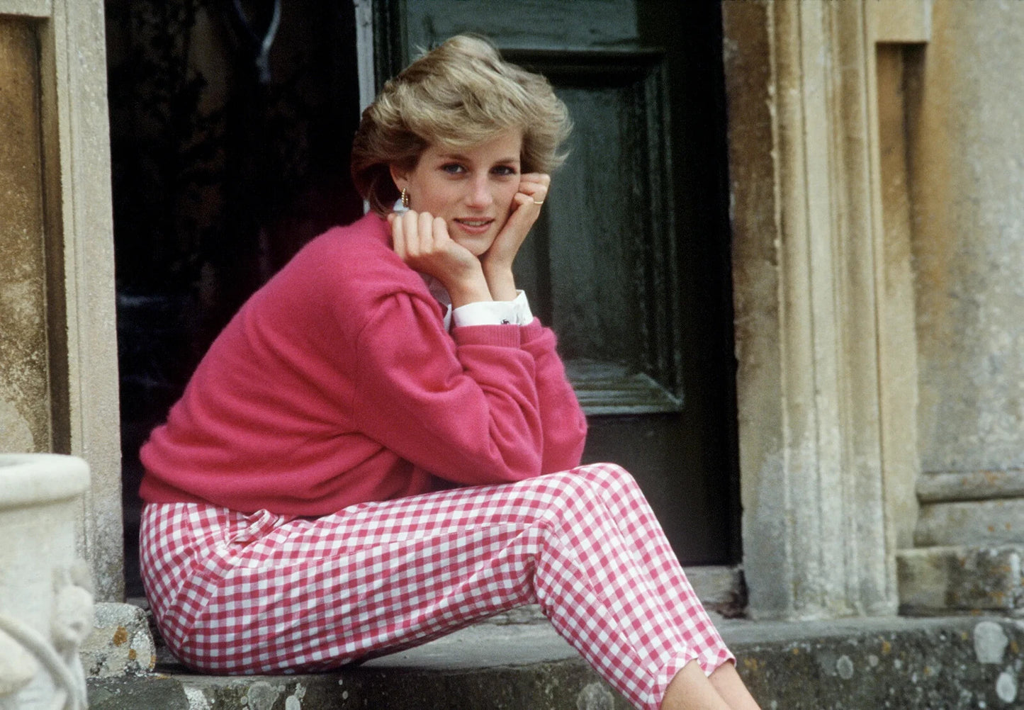 Princess Diana Highgrove Steps | Pink Sweater Portrait | Royal Icon Poster - Celebrities Poster