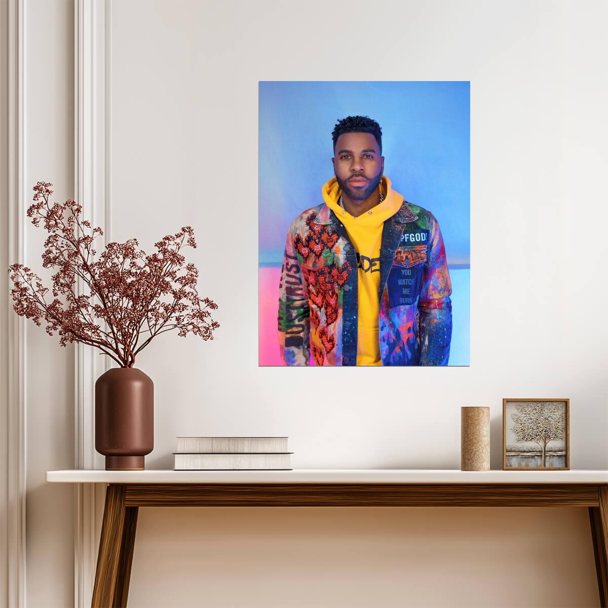 Jason Derulo Colorful Photoshoot | Modern Music Poster | Pop Star Wall Art - Music Poster