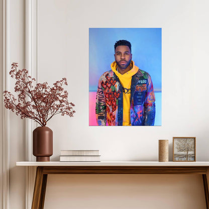 Jason Derulo Colorful Photoshoot | Modern Music Poster | Pop Star Wall Art - Music Poster