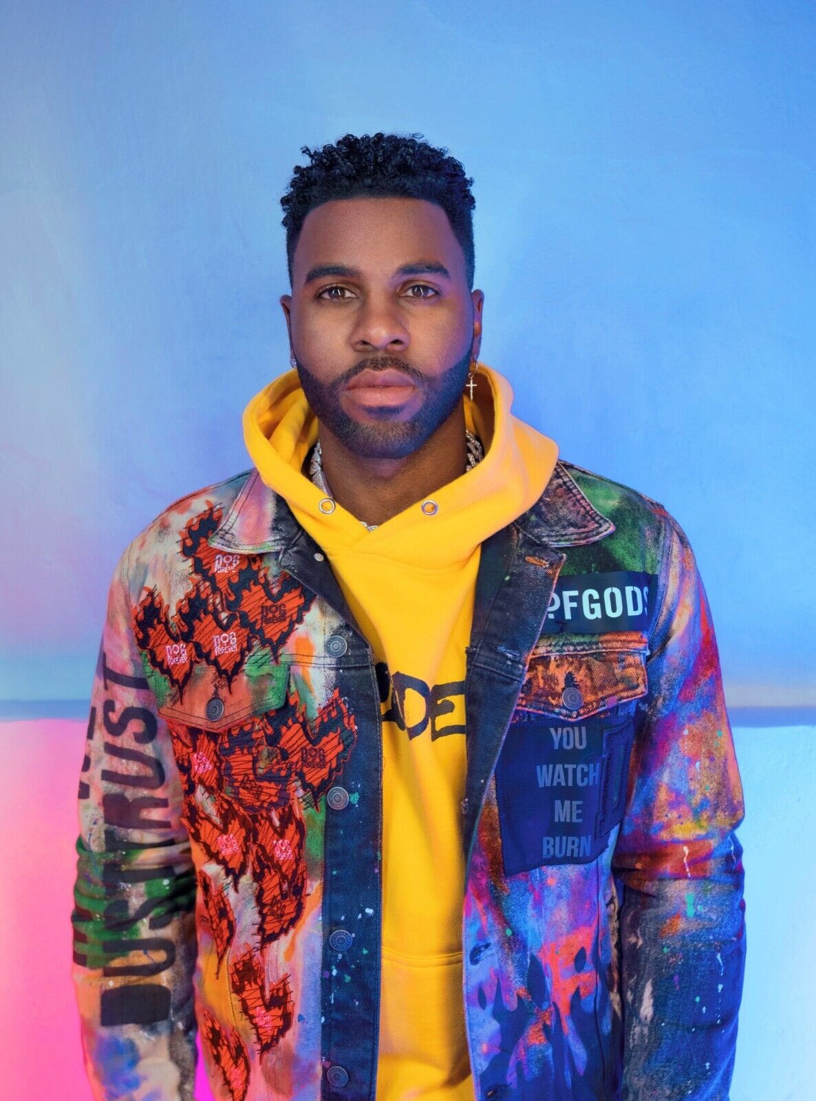 Jason Derulo Colorful Photoshoot | Modern Music Poster | Pop Star Wall Art - Music Poster