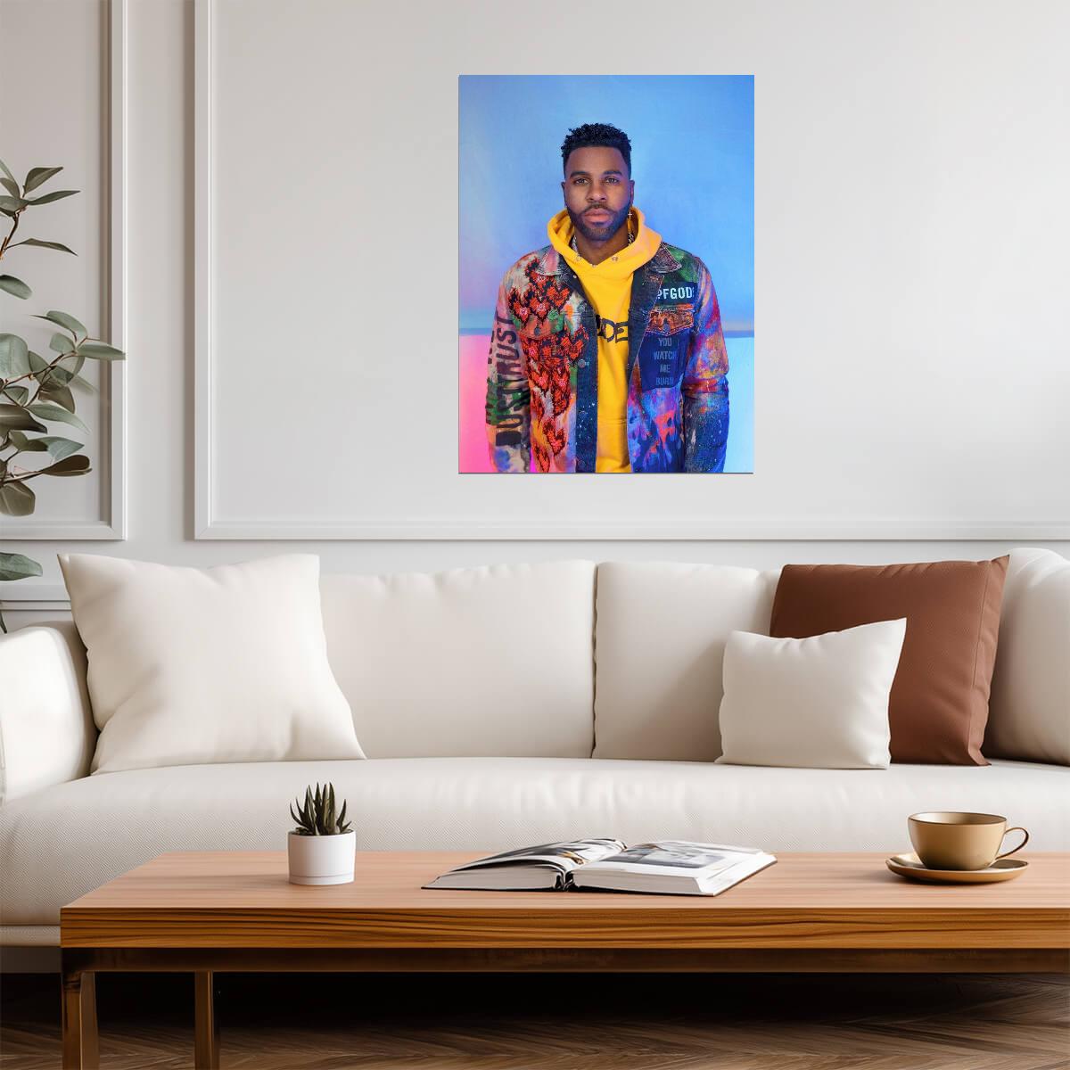 Jason Derulo Colorful Photoshoot | Modern Music Poster | Pop Star Wall Art - Music Poster