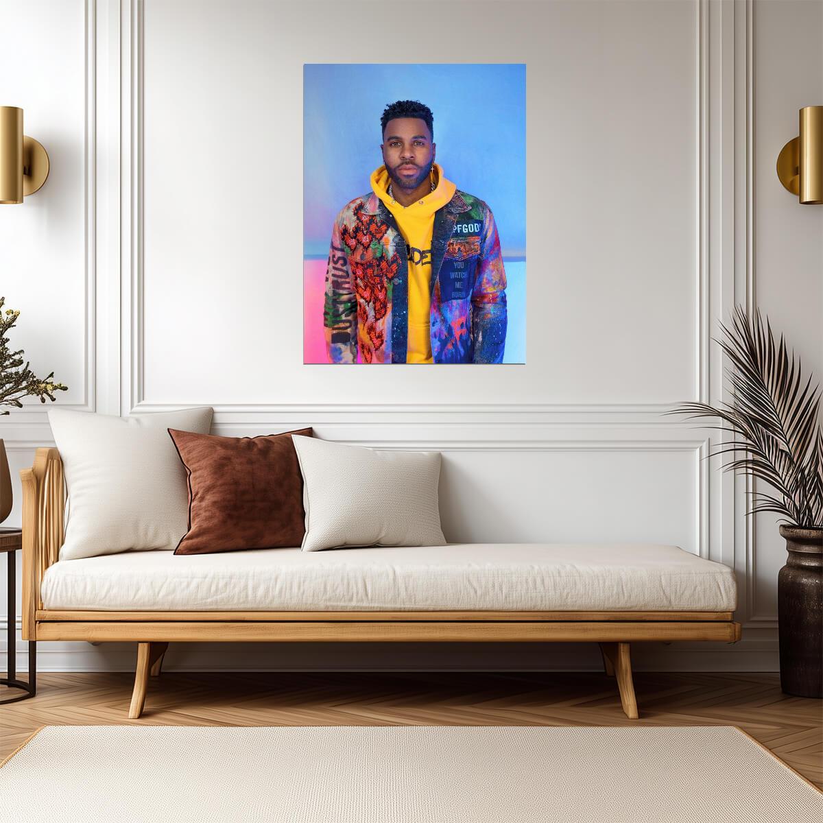 Jason Derulo Colorful Photoshoot | Modern Music Poster | Pop Star Wall Art - Music Poster