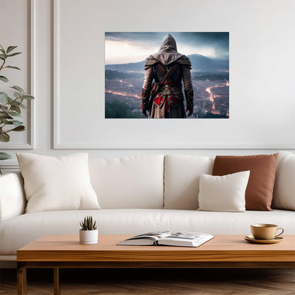 Assassin's Creed Ezio Auditore | Overlooking Renaissance City Poster | Action Adventure Game Art - Video Games Poster