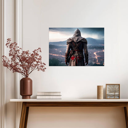 Assassin's Creed Ezio Auditore | Overlooking Renaissance City Poster | Action Adventure Game Art - Video Games Poster