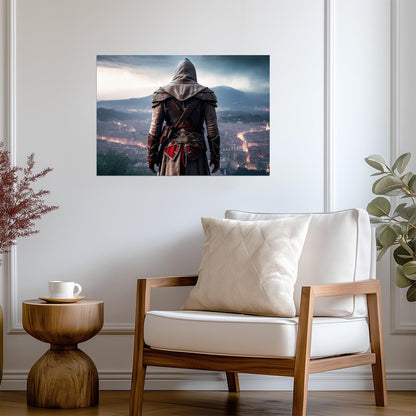 Assassin's Creed Ezio Auditore | Overlooking Renaissance City Poster | Action Adventure Game Art - Video Games Poster