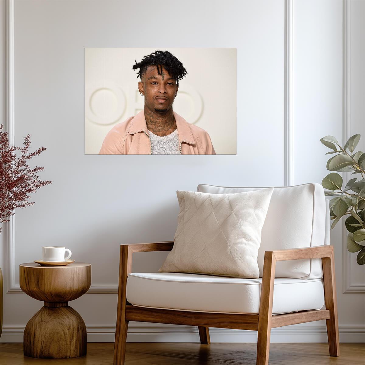 21 Savage Portrait | Celebritie Poster | Hip Hop Star Wall Art - Music Poster