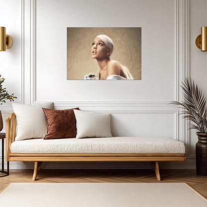 Ariana Grande Sweetener Album Era | Platinum Blonde Portrait Poster | Music Star Wall Art - Music Poster