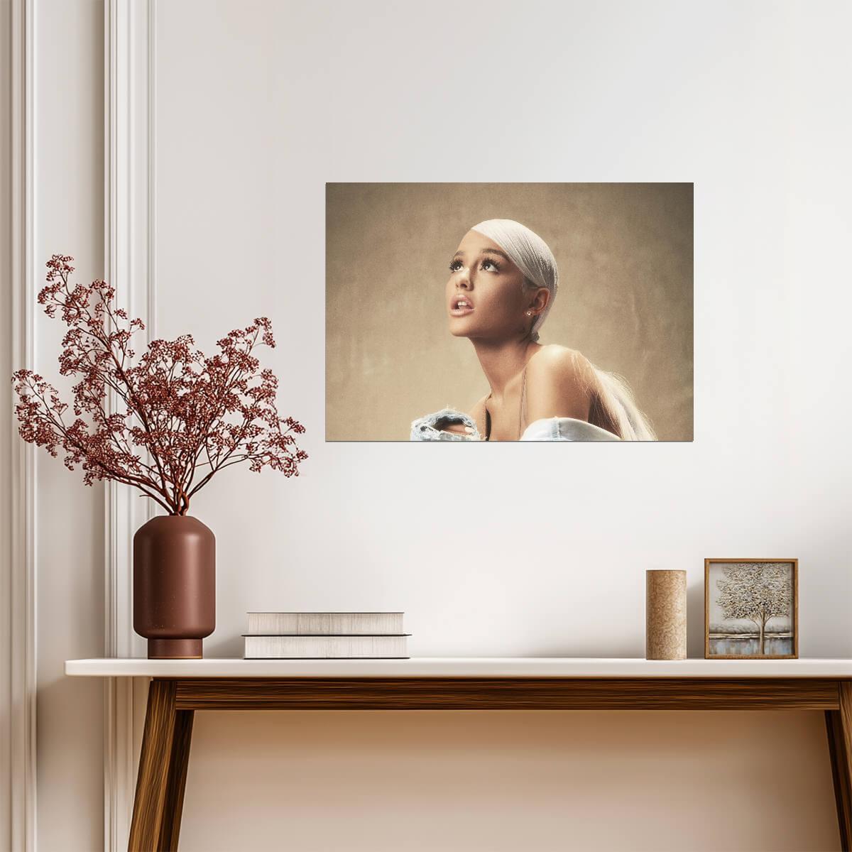 Ariana Grande Sweetener Album Era | Platinum Blonde Portrait Poster | Music Star Wall Art - Music Poster