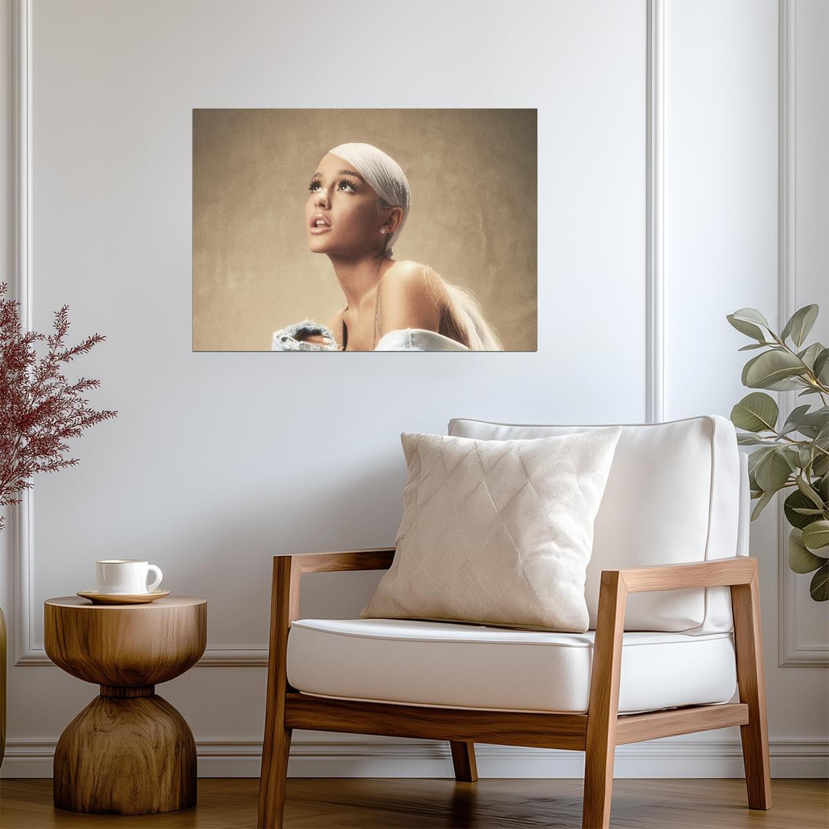 Ariana Grande Sweetener Album Era | Platinum Blonde Portrait Poster | Music Star Wall Art - Music Poster