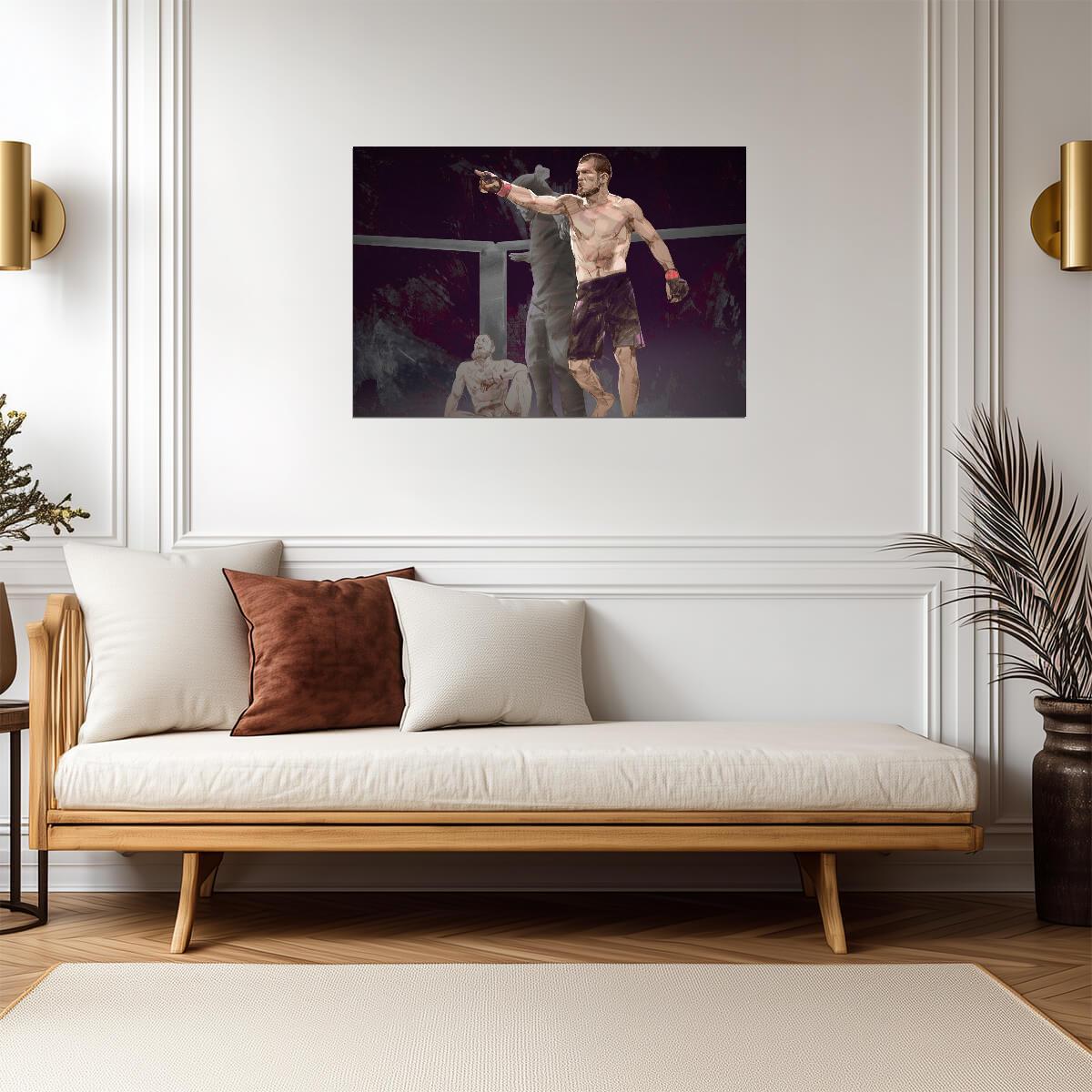 Khabib Nurmagomedov vs McGregor Victory Art | UFC Poster | The Eagle Print - Sports Poster