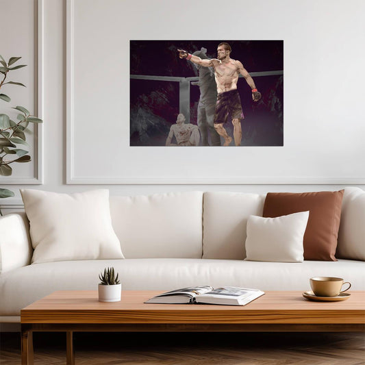 Khabib Nurmagomedov vs McGregor Victory Art | UFC Poster | The Eagle Print - Sports Poster