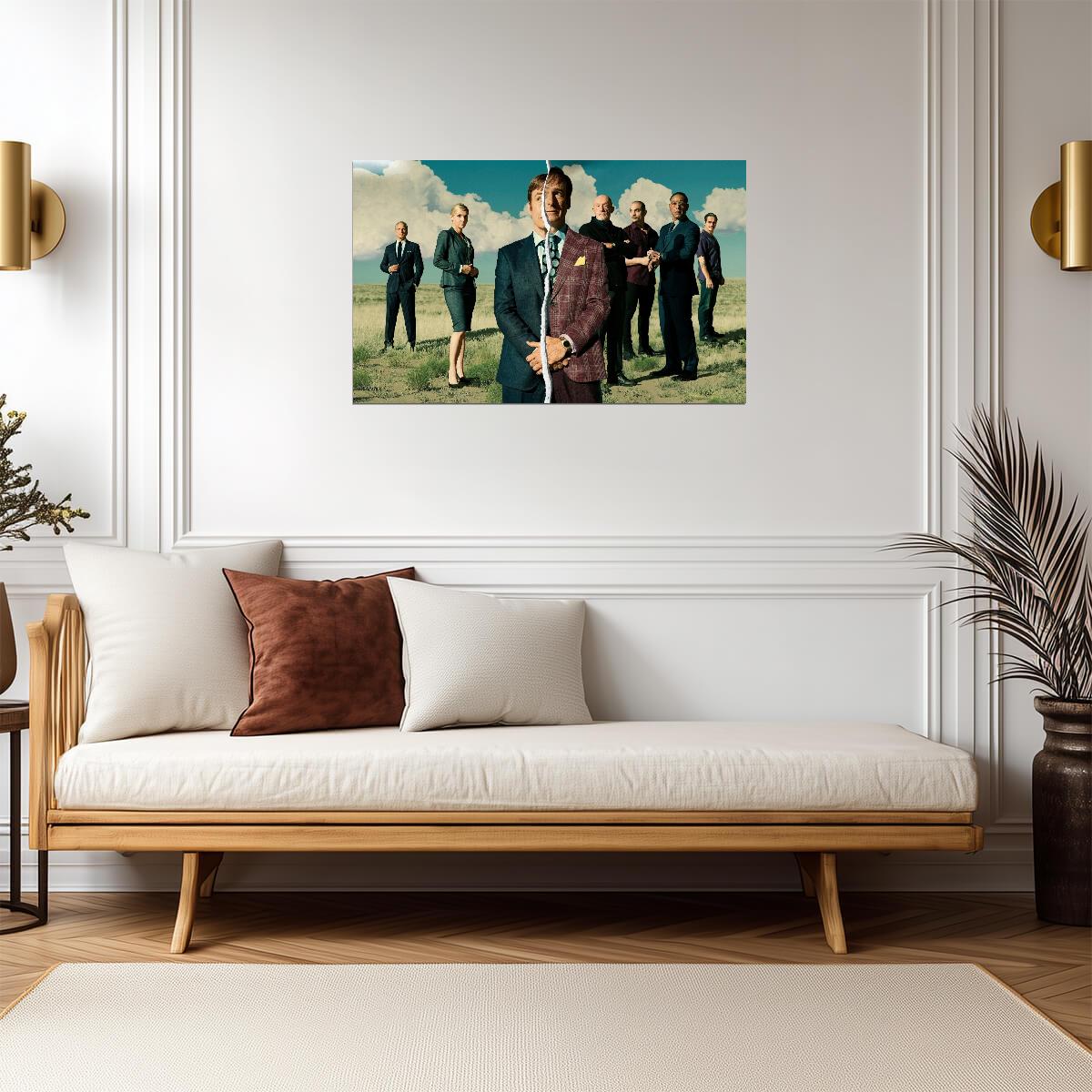 Better Call Saul Cast Poster | Saul Goodman Gus Fring Mike | TV Show Wall Art - Movies & TV Poster