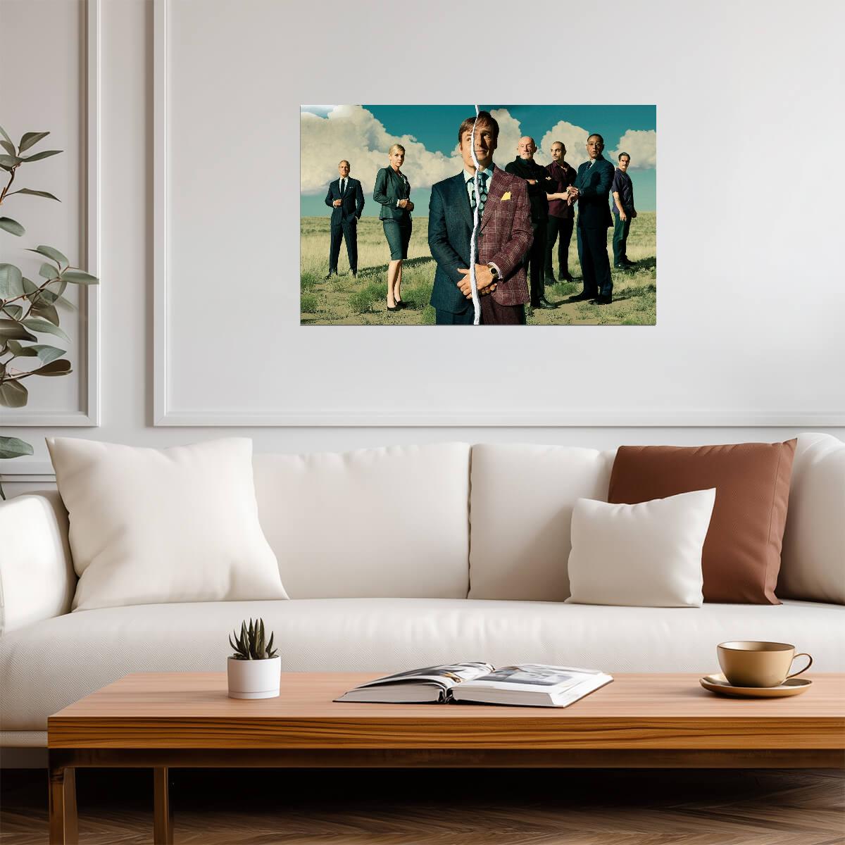 Better Call Saul Cast Poster | Saul Goodman Gus Fring Mike | TV Show Wall Art - Movies & TV Poster