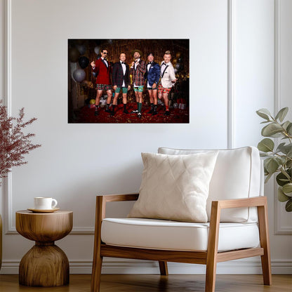 Backstreet Boys Holiday Party | Boy Band Music Poster | Festive Christmas Photoshoot - Music Poster