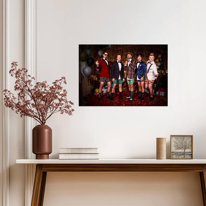 Backstreet Boys Holiday Party | Boy Band Music Poster | Festive Christmas Photoshoot - Music Poster