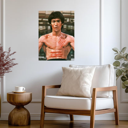 Bruce Lee Enter the Dragon | Scratches Movie Poster | Martial Arts Legend - Celebrities Poster