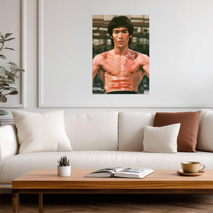Bruce Lee Enter the Dragon | Scratches Movie Poster | Martial Arts Legend - Celebrities Poster