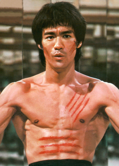 Bruce Lee Enter the Dragon | Scratches Movie Poster | Martial Arts Legend - Celebrities Poster